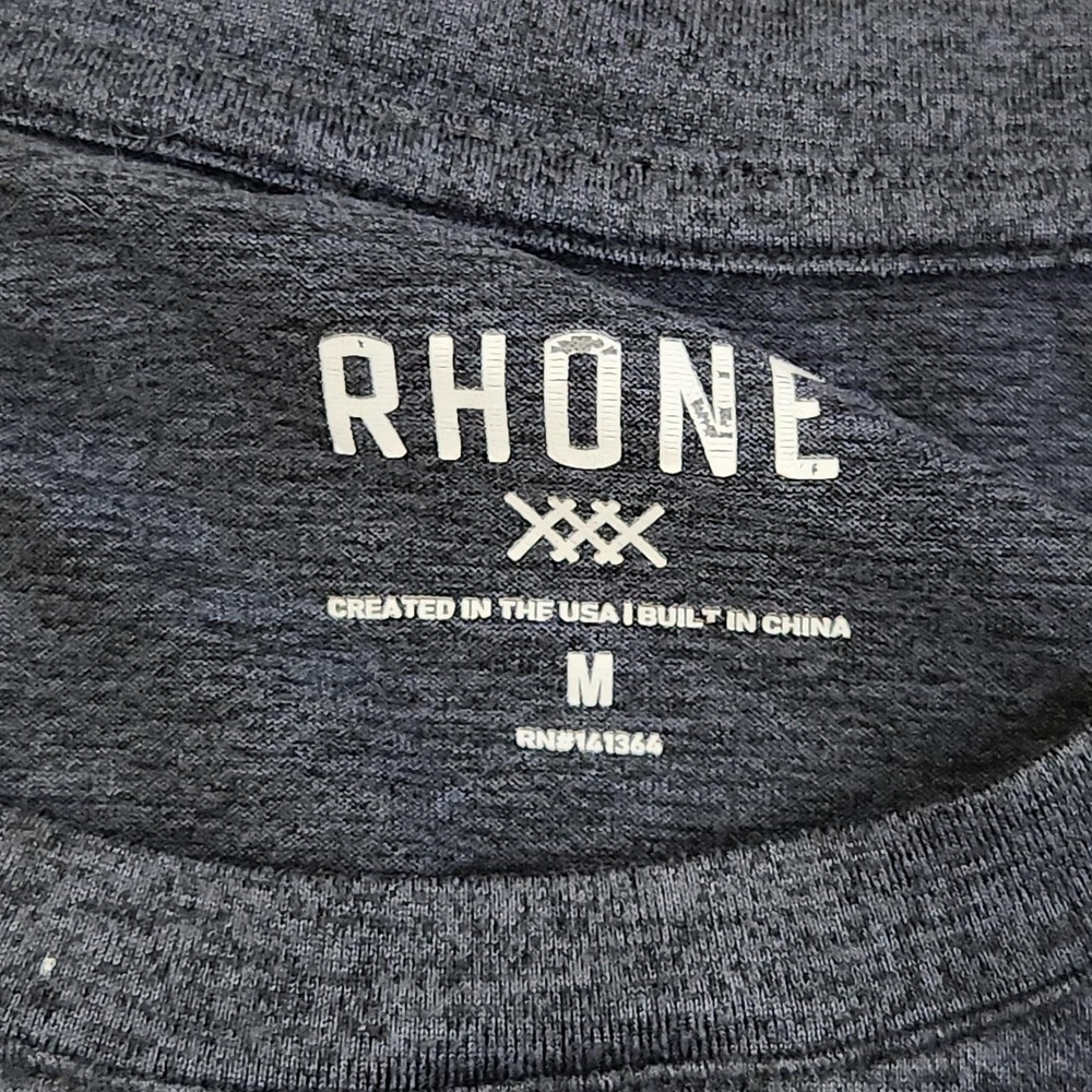 Rhone Shirt Mens Medium Gray Short‎ Sleeve Athletic Running Performance Top - Picture 2 of 8